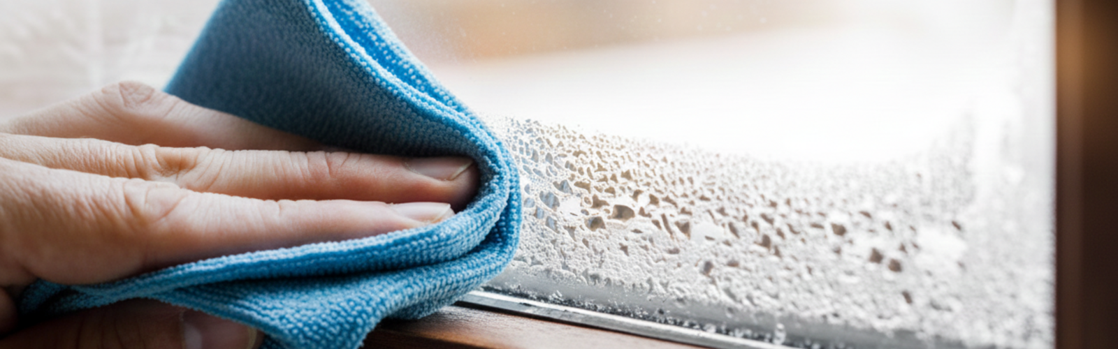 Beschlagene Fensterscheibe