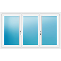Fenster dreiflügelig 200x120 cm